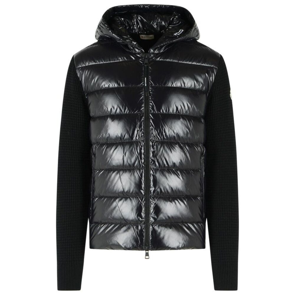 Moncler 'Tricot' Black Virgin Wool Cardigan Men